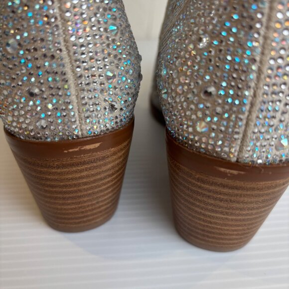 Itozer Cowgirl Ankle Rhinestone Pointed Western Boots (Women 7) - Picture 4 of 7